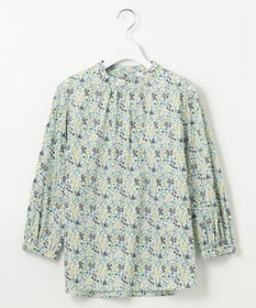 J.PRESS LADIES L 【洗える】Liberty Lilibet＆Hannah Rose スタンドカラー ブラウス