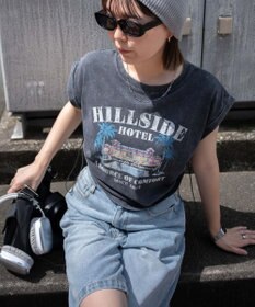 WEGO ヴィンテージウォッシュドロストデザインT