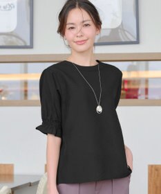 Tiaclasse 【洗える】シアーシャーリング2WAYブラウス