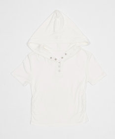 WEGO ヘンリーネックフードT