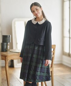 組曲 KIDS 【150-170㎝】クラシックチェック ワンピース