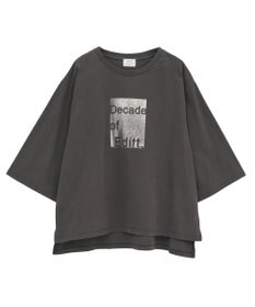 YECCA VECCA ヴィンテージ風箔プリントロゴTee