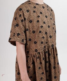 muuc 【手刺繍のような刺繍が美しい】ハイドランジア ドレス