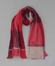 AURORA LANVIN COLLECTION　面割ガーゼ風 カシミヤストール