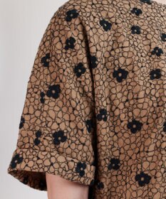 muuc 【手刺繍のような刺繍が美しい】ハイドランジア ドレス