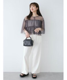 Green Parks ・ＳＵＧＡＲ　ＳＰＯＯＮ　チュールティアードブラウス