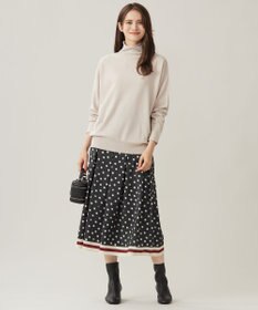 自由区 L 【洗える】ポルカドットプリント スカート