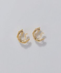 Phoebe 【痛くないシリーズ/金属アレルギー対応】マーガレットフラワーフープライトフィットイヤリング　ゴールド