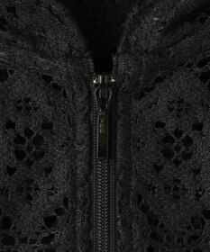 自由区 【WEB限定・1枚で華やぐ・旬スタイル】テクスチャーレーシージップ パーカー