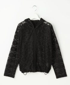 自由区 【WEB限定・1枚で華やぐ・旬スタイル】テクスチャーレーシージップ パーカー