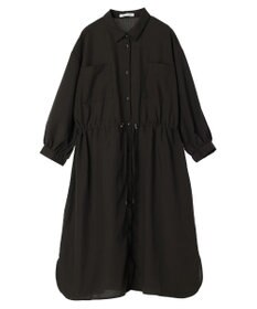 Green Parks ミディ丈ドロストシャツワンピース