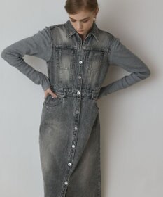 GRACE CONTINENTAL デニムロングジレワンピース