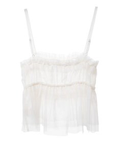 earth music&ecology ＳＥＴ２点フラワープルオーバー＋チュールビスチェ