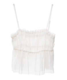 earth music&ecology ＳＥＴ２点フラワープルオーバー＋チュールビスチェ