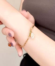 Phoebe <オンワード限定セット>スライヴパールネックレス×フロウラインメタルブレスレット