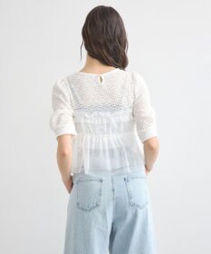 earth music&ecology ＳＥＴ２点フラワープルオーバー＋チュールビスチェ