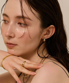 Phoebe 〈金属アレルギー対応〉パフメタルピアス　ゴールド/ニッケルフリー