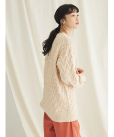 CRAFT STANDARD BOUTIQUE 洗えるモールケーブルニットチュニック