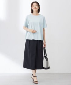 J.PRESS LADIES S 【洗える】コットンスムース バック プリーツ カットソー