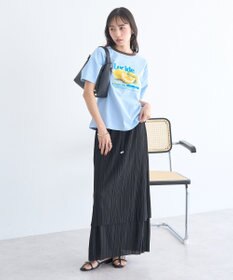earth music&ecology プリーツレイヤードライクスカート
