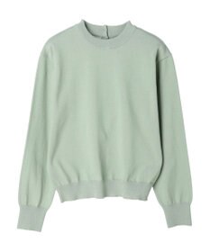 earth music&ecology バックボタンクルーネックニットプルオーバー