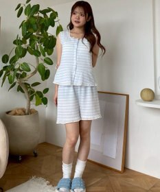WEGO ノースリーブボーダールームウェア