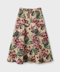 GRACE CONTINENTAL フラワージャガードフレアスカート