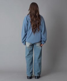 WEGO 【ユニセックス着用ITEM/ウエスト調整可】ストレートデニムパンツ