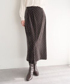 YECCA VECCA グリッタードットベロアナロースカート