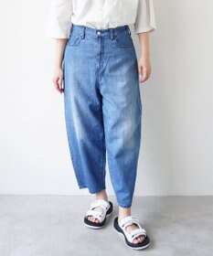 caqu FS linen barrel pants ふんわりリネンテーパードデニム