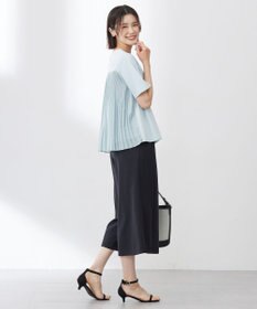 J.PRESS LADIES L 【洗える】コットンスムース バック プリーツ カットソー