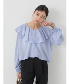 earth music&ecology ラッフルショートブラウス