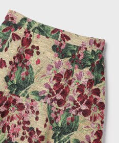GRACE CONTINENTAL フラワージャガードフレアスカート