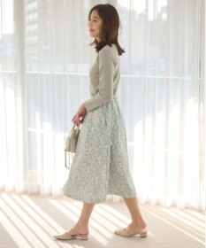 Feroux 【セットアイテム】ニット×ジャガードスカート セット