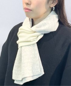 カシミヤ100%】両面使える ニットジャガードマフラー / MOONBAT
