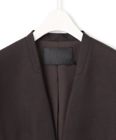 ICB 【洗える】プロヴィスウールツイル ノーカラージャケット