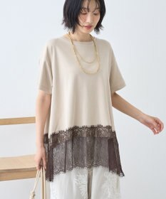 AMERICAN HOLIC 裾レース半袖プルオーバー