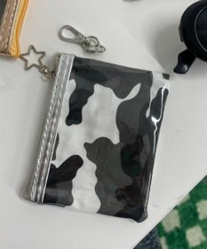 WEGO 総柄メタルクリアポーチ