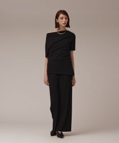 GRACE CONTINENTAL ラメリブジャージトップ