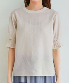 Tiaclasse 【洗える】シアーシャーリング2WAYブラウス