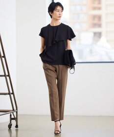 ICB L 【洗える】ウール2WAYストレッチ テーパードパンツ