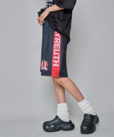 WEGO 【ユニセックス着用ITEM/ウエストゴム/MLサイズ展開】メッシュライングラフィックショーツ