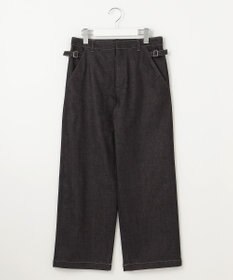 J.PRESS LADIES S 【洗える】ハイパワーデニムツイル ワイド パンツ