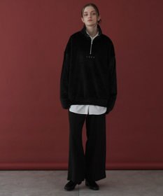 WEGO 【ユニセックス着用ITEM】マイクロシャギーワンポイントハーフZIPプルオーバー