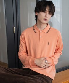 WEGO 【25年秋冬新作/ユニセックスITEM/SMLサイズ展開】別注USPOLOラインポロシャツ（長袖）