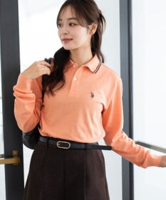 WEGO 【25年秋冬新作/ユニセックスITEM/SMLサイズ展開】別注USPOLOラインポロシャツ（長袖）