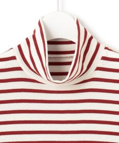 23区 S オーガニックコットンリブ タートルネック カットソー