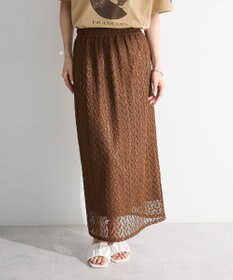 Green Parks ニットレースＩラインスカート