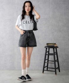 WEGO 台形デニムショートパンツ