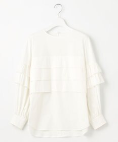 自由区 L 【洗える】タイプライターデザイン ブラウス